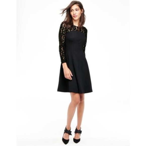 BODEN Selena Lace Top Ponte Fit & Flare Dress NWT Size 6 R -  cruiseboatoman.com